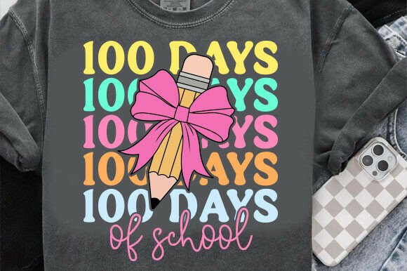100 Days Coquette Bow Graphics & T-Shirt Designs