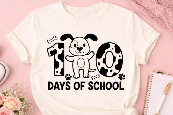 100 Days Dog SVG: Graphics for T-Shirt Designs