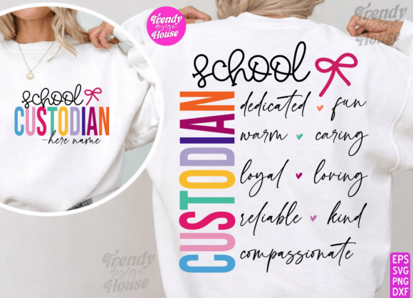 Custom School Custodian Graphics for T-Shirt Designs