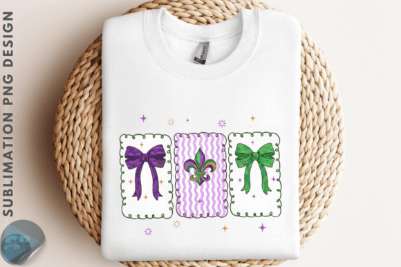 Preppy Mardi Gras Bow: Graphics & Illustrations Review