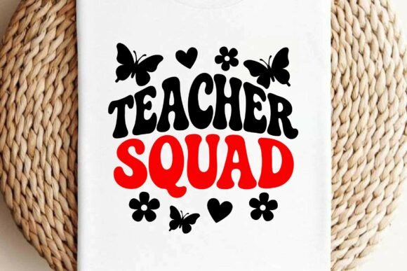 Retro Teacher Squad SVG: Graphics & Illustrations