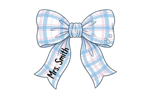 Review: Mrs Smith Plaid Bow Teacher Name SVG