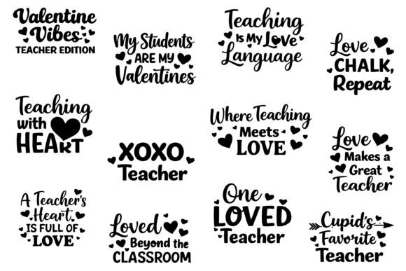 Review: Teacher Valentine SVG Quotes Clipart for Embroidery
