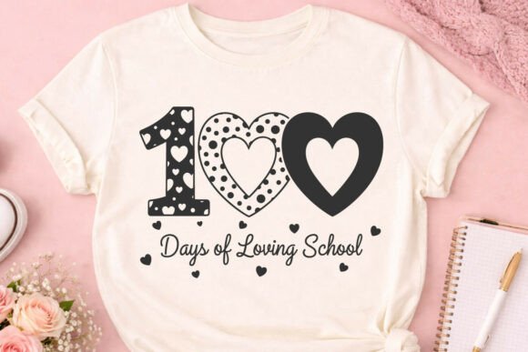 Reviewing 100 Days of Loving School Heart Graphics for T-Shirt Designs