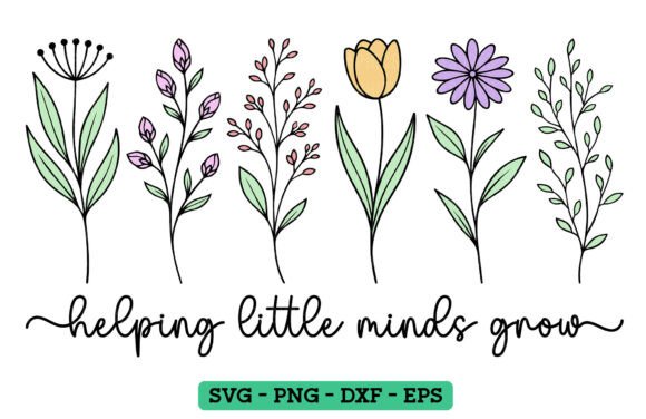 Reviewing Teacher Wildflower SVG PNG for Embroidery