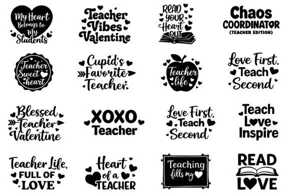 Reviewing the Teacher Valentine Quotes SVG Bundle