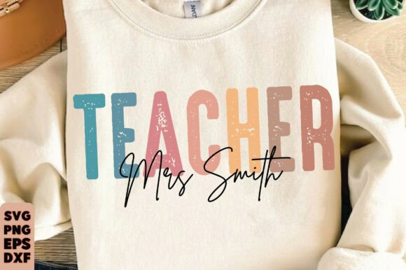 Teacher Sweatshirt SVG & PNG for T-Shirt Graphics
