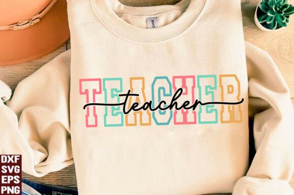 Varsity Teacher PNG: Bold Graphics for T-Shirt Designs